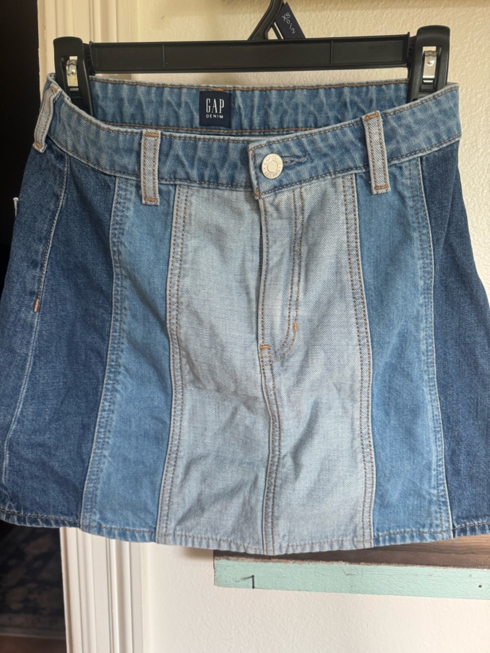 GAP Denim Mini Skirt - Multi Wash Blue